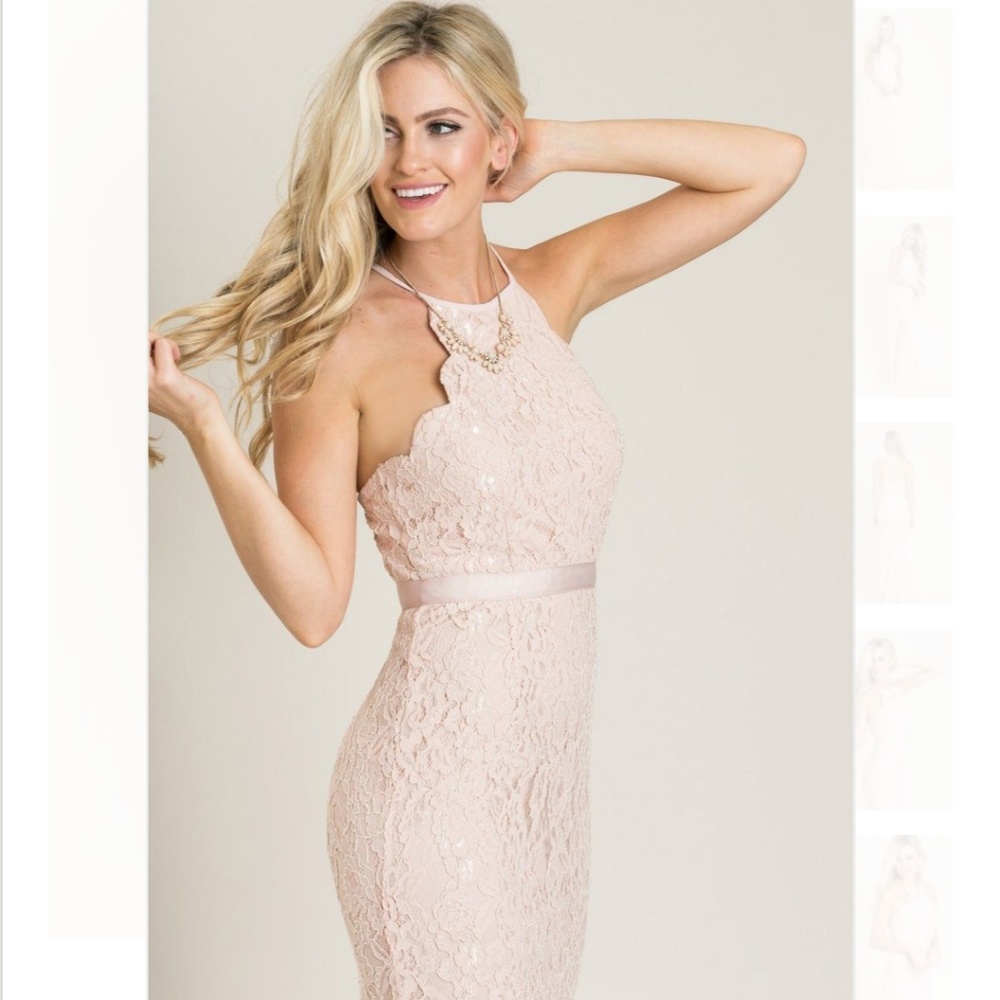Amalia Lace Blush dress - Picture 3 of 4